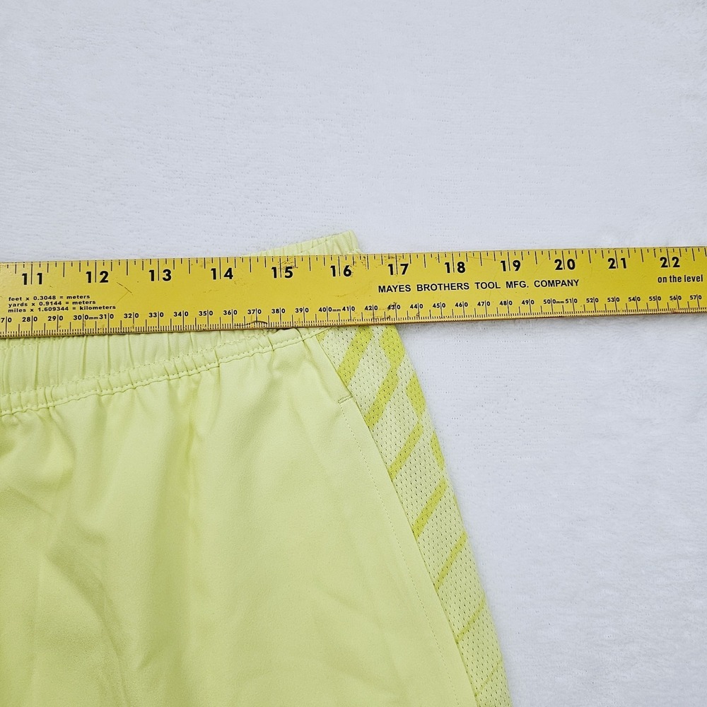 Gymshark Mens XL Elastic Waist Pull On Sport Stripe 7" Short Yellow Workout - Picture 7 of 7